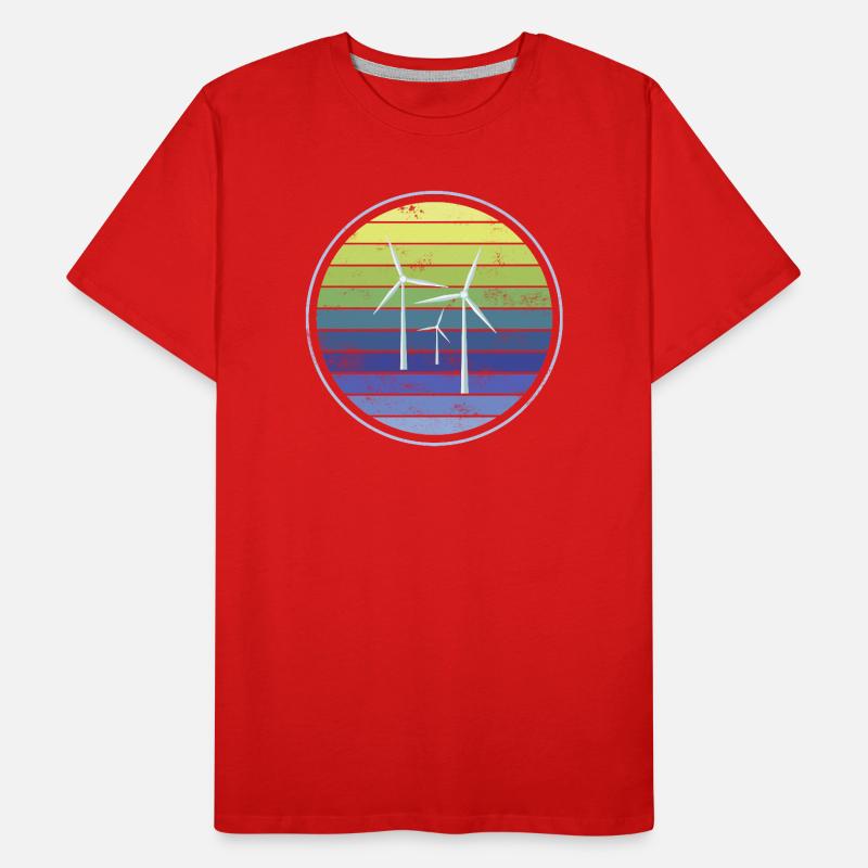 Durabilité de l’énergie éolienne T-shirt bio Premium Homme