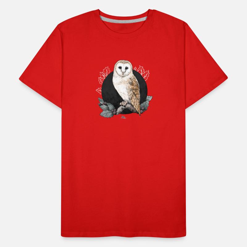 Schleiereule vor Neumond Männer Premium Bio T-Shirt