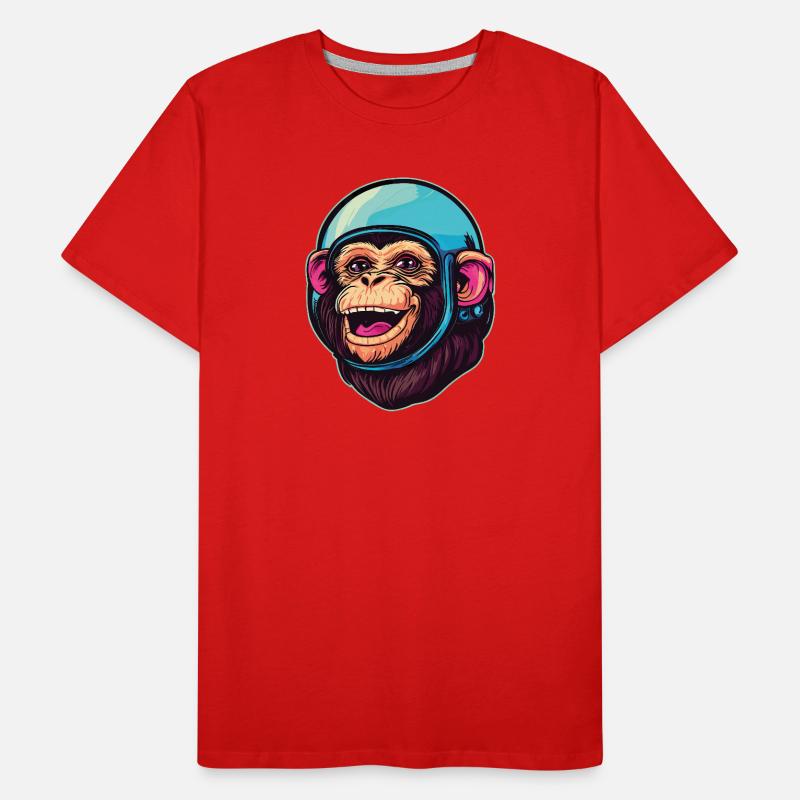 Weltraum-Affe Männer Premium Bio T-Shirt