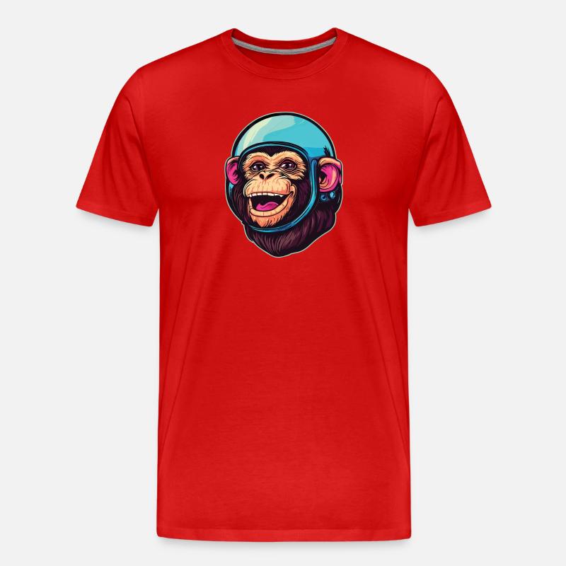 Singe de l’espace - T-shirt bio Premium Homme - rouge