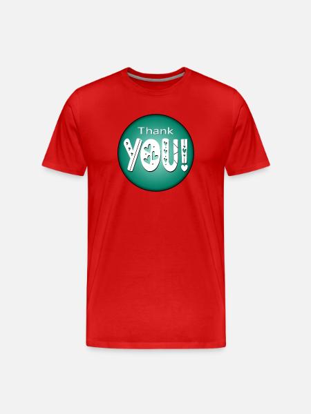 Thank you - GRATEFUL THANKS - RELATIONSHIP - Men's Premium Organic T-Shirt - red