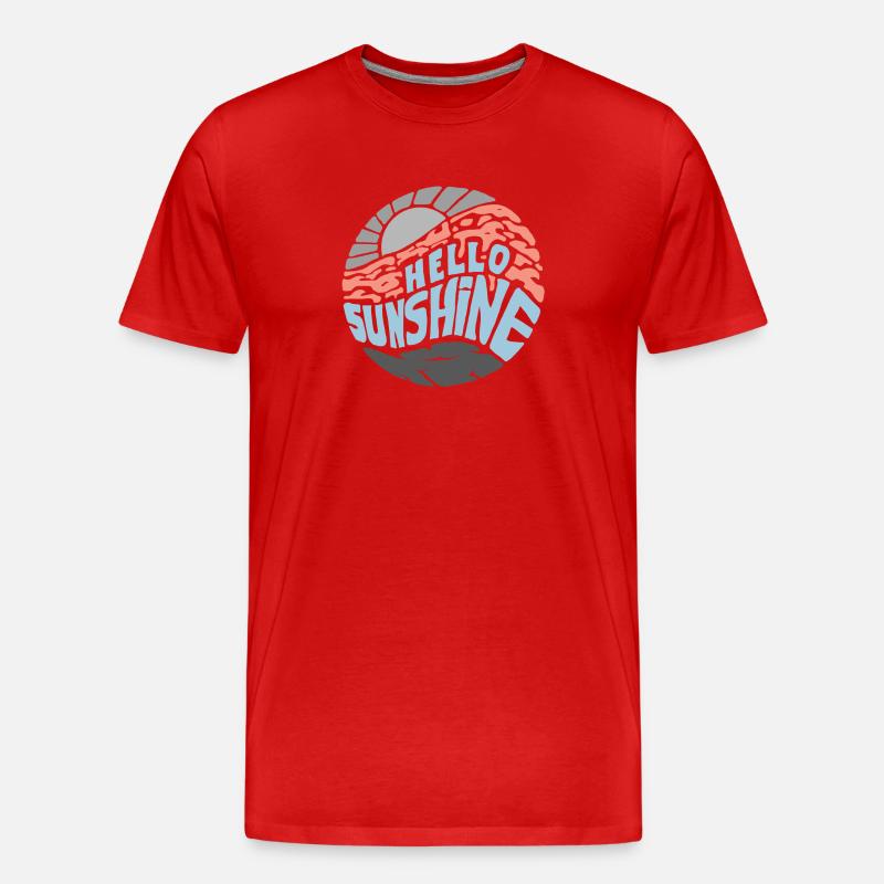 Hello Sunshine! Summer, sun, holidays - Men's Premium Organic T-Shirt - red