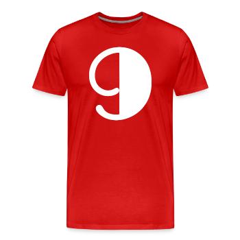 9 YEARS. 9th ANNIVERSARY. BIRTHDAY 9 YEARS. 9 - Men's Premium Organic T-Shirt - red - Front - Damien (186cm)