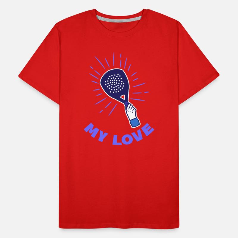 Schläger Statement Padel Aufschlag Statement Sport Männer Premium Bio T-Shirt