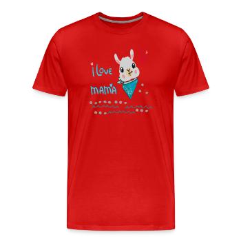 Mama, Muttertag, Mutti - Männer Premium Bio T-Shirt - Rot - Vorne - Damien (186cm)