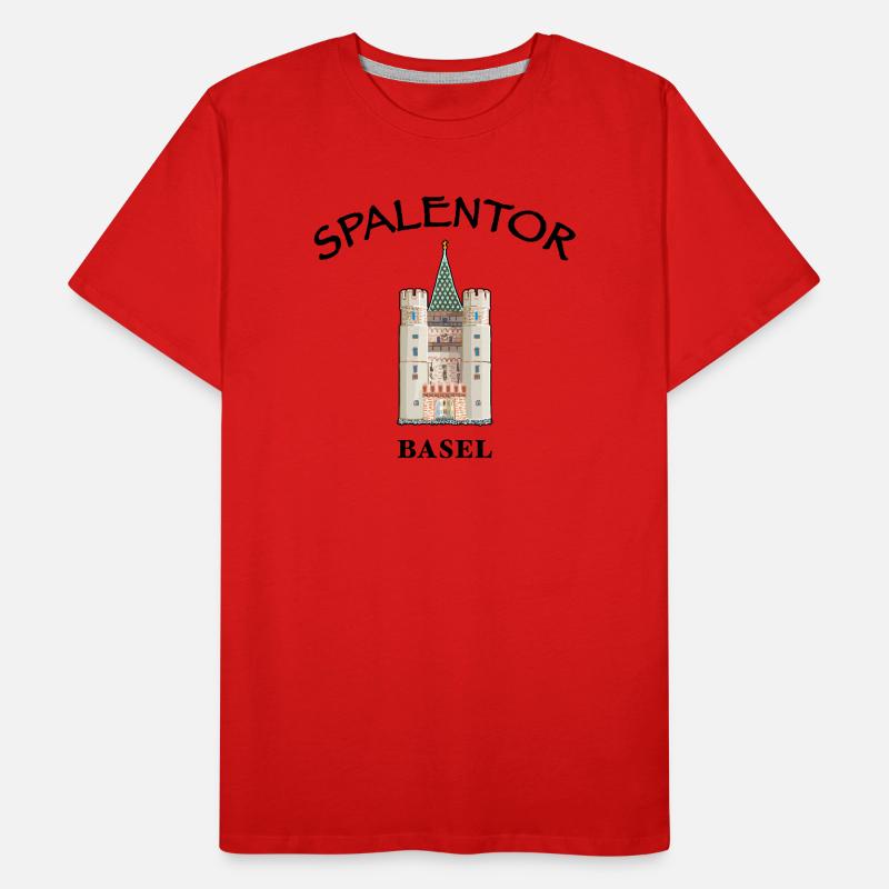 Basel, Spalentor, Schweiz Männer Premium Bio T-Shirt