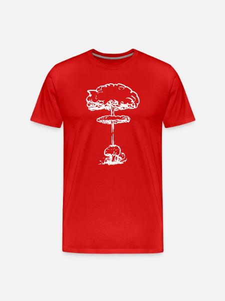Nuclear Pollen Fungus (White) - Men's Premium Organic T-Shirt - red