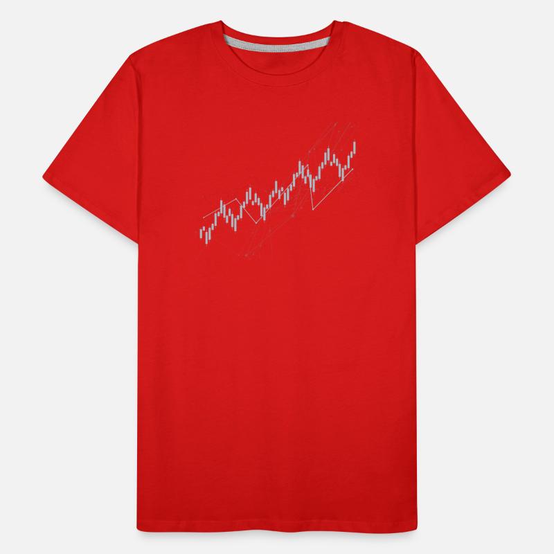 Candlestick-Diagramm Männer Premium Bio T-Shirt