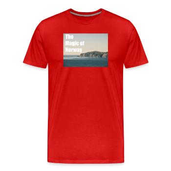 The Magic of Norway - Männer Premium Bio T-Shirt - Rot - Vorne - Damien (186cm)