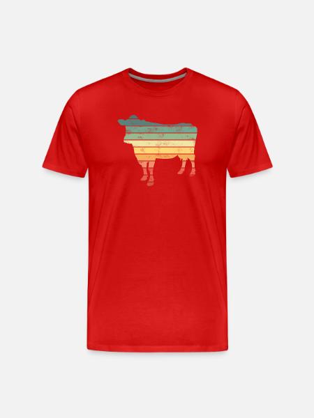 Kuh Kühe - Männer Premium Bio T-Shirt - Rot