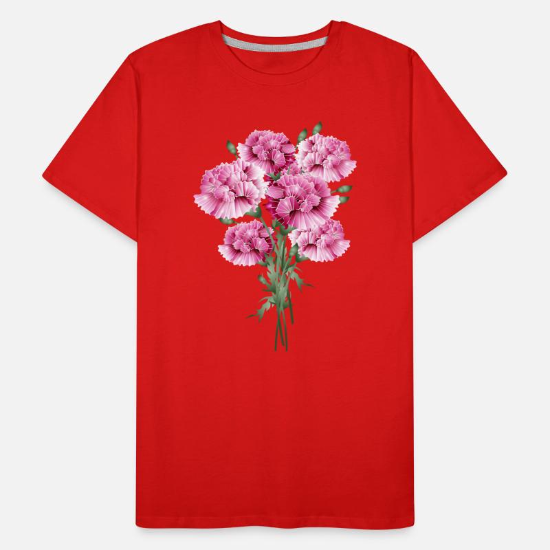 fascinant bouquet rose d’œillets T-shirt bio Premium Homme