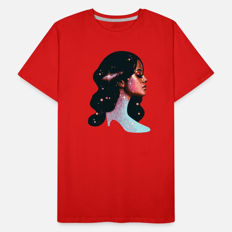 Kosmischer Träumer Portrait Design Männer Premium Bio T-Shirt