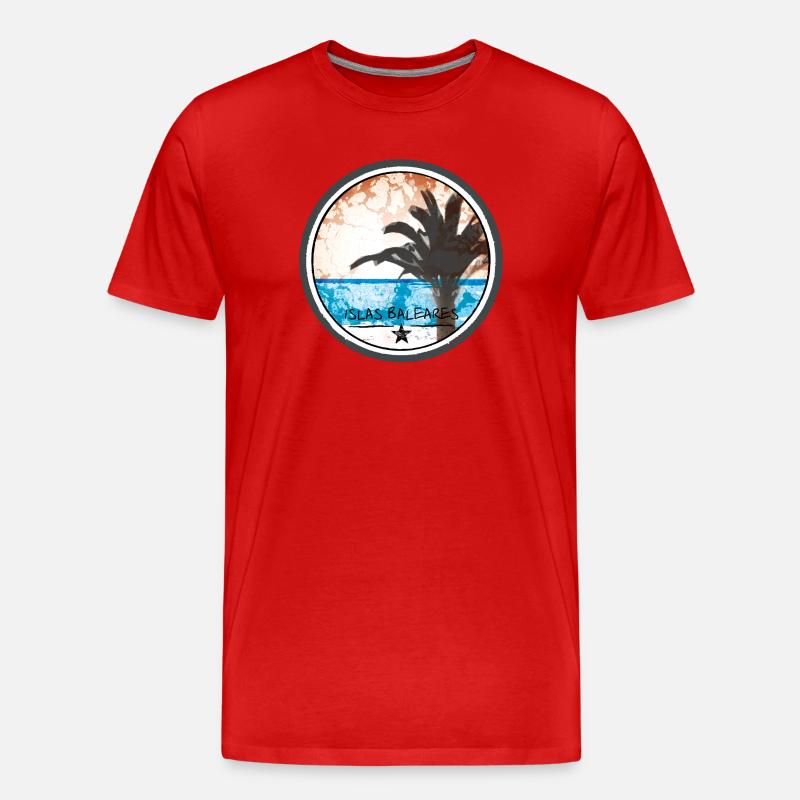 Islas Baleares - Männer Premium Bio T-Shirt - Rot