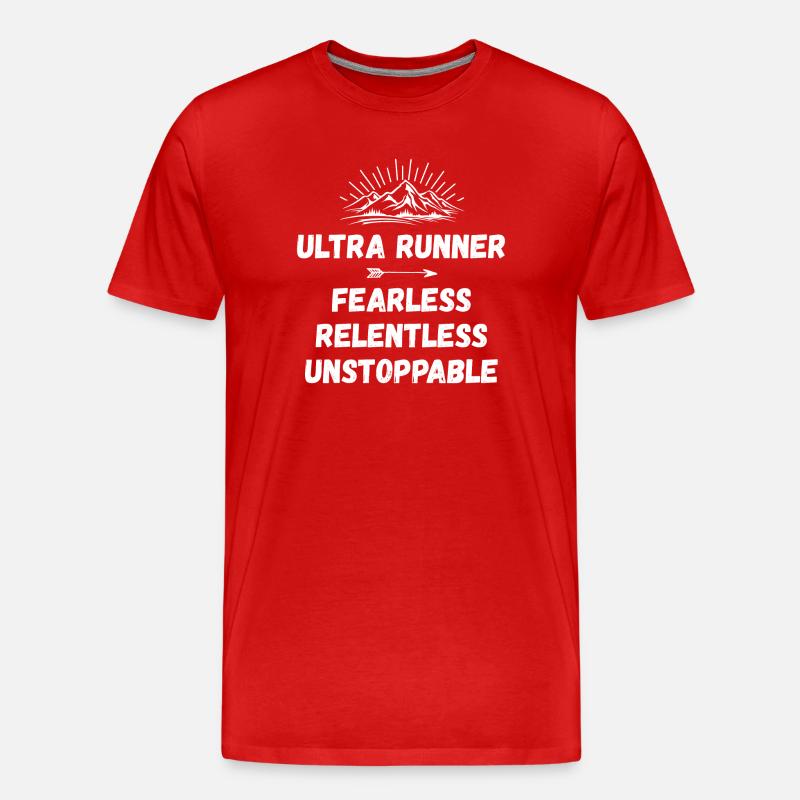 Ultra Runner - Fearless. Relentless. Unstoppable. - Men's Premium Organic T-Shirt - red