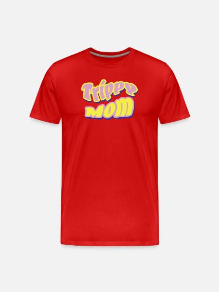 Trippy Mom Psychedelic Rock - Men's Premium Organic T-Shirt - red