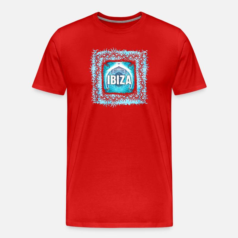 Ibiza Electronics Art Design - Men's Premium Organic T-Shirt - red