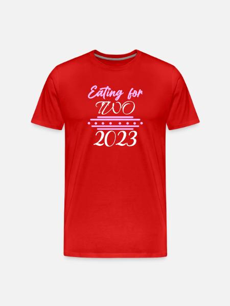 Grossesse Gémeaux 2023 - T-shirt bio Premium Homme - rouge
