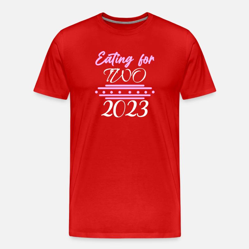 Grossesse Gémeaux 2023 - T-shirt bio Premium Homme - rouge