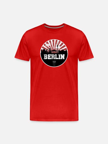 Berlin Skyline Home Game - Men's Premium Organic T-Shirt - red