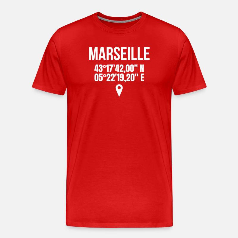 Marseille, ich bin Marseillais - Männer Premium Bio T-Shirt - Rot