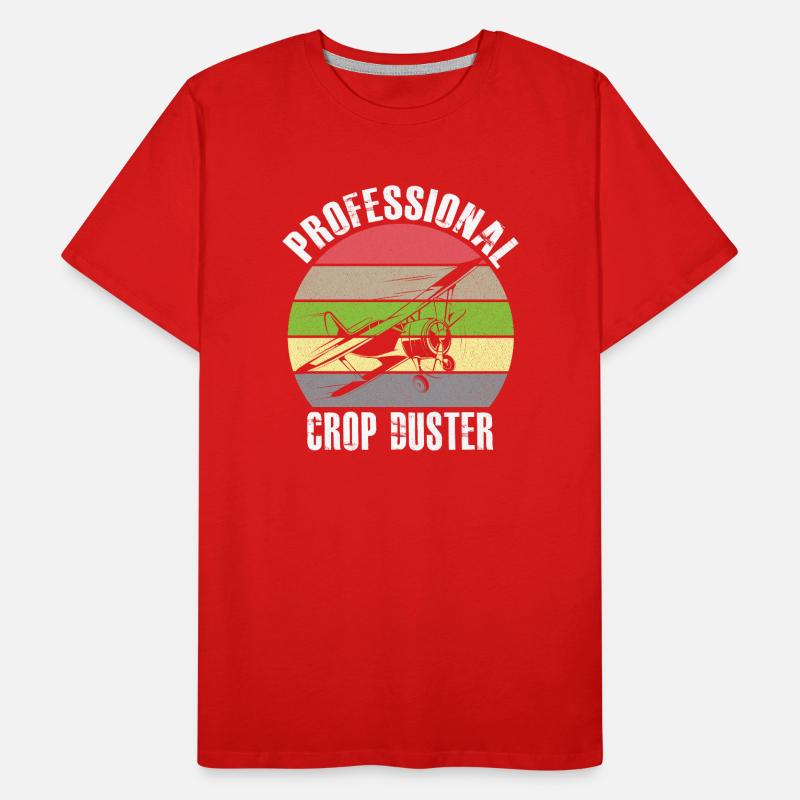 Crop Dusting in Progress Crop Dusting Duster Plane Men's Premium Organic T-Shirt