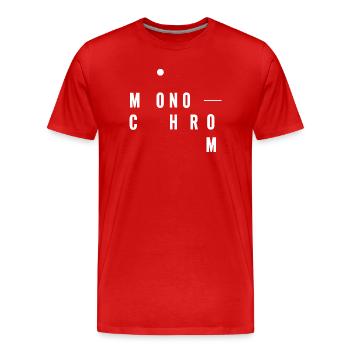 Photographie monochrome - T-shirt bio Premium Homme - rouge - Devant - Damien (186cm)