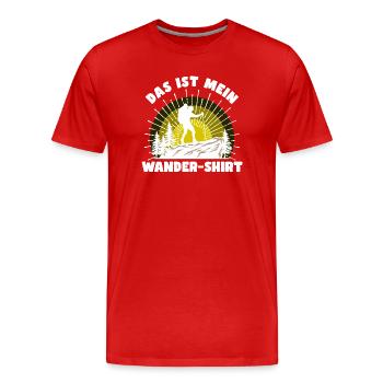 Wandern Statement Bergsteigen Klettern Statement - Männer Premium Bio T-Shirt - Rot - Vorne - Damien (186cm)
