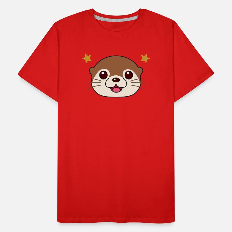 Lächelnder niedlicher Otter Männer Premium Bio T-Shirt