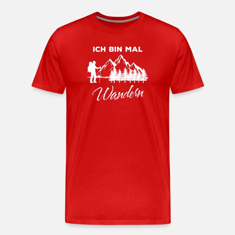 Wanderer Bergsteigen Statement Wandern Klettern - Männer Premium Bio T-Shirt - Rot