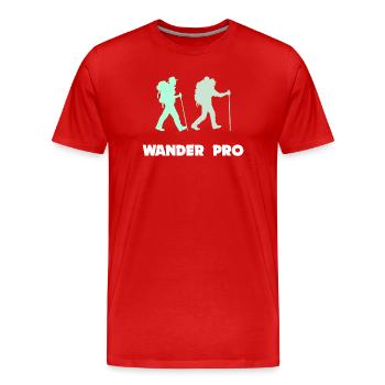 Hike Mountain Hike Hiker Hiking Statement - Men's Premium Organic T-Shirt - red - Front - Damien (186cm)