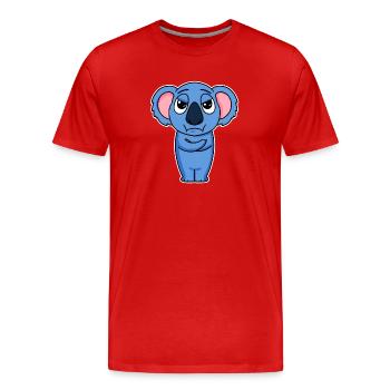 Keine Lust - Koala - Verschränkte Arme - Männer Premium Bio T-Shirt - Rot - Vorne - Damien (186cm)