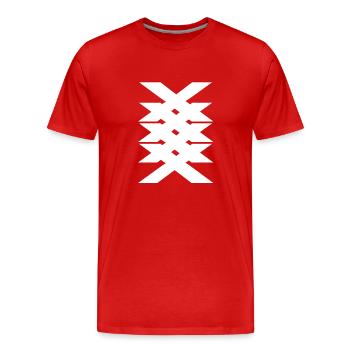 Cool xxxx art numérique - T-shirt bio Premium Homme - rouge - Devant - Damien (186cm)