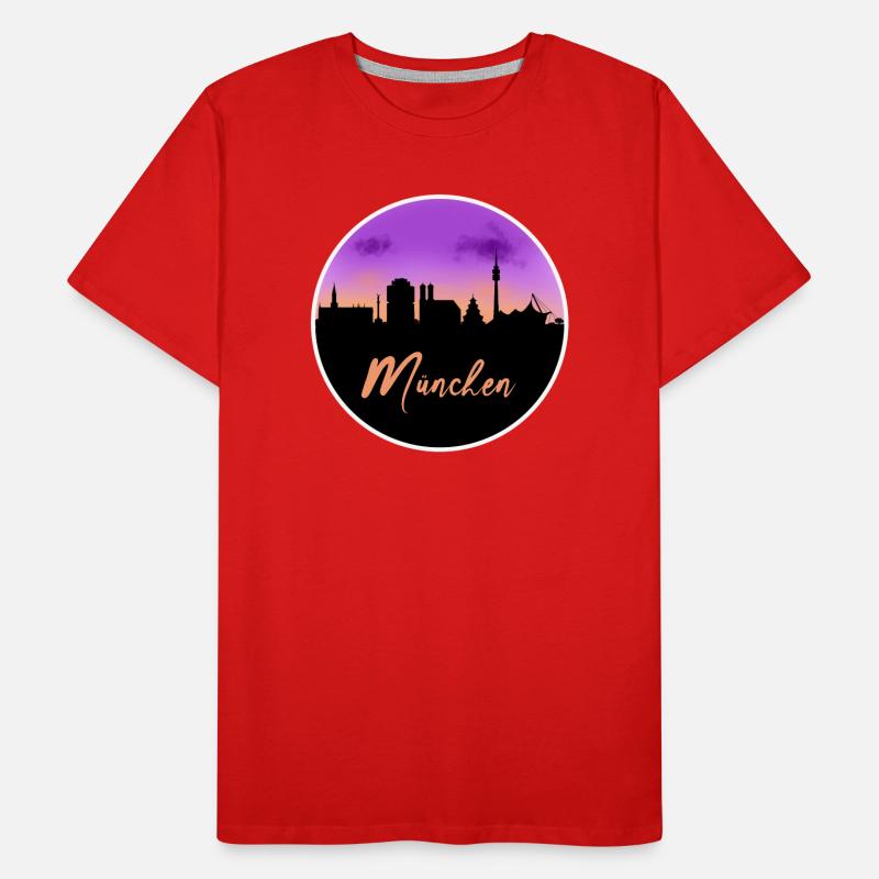 München Fine Skyline Männer Premium Bio T-Shirt
