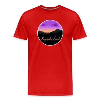 Bergisches Land Fine Skyline - T-shirt bio Premium Homme - rouge - Devant - Damien (186cm)