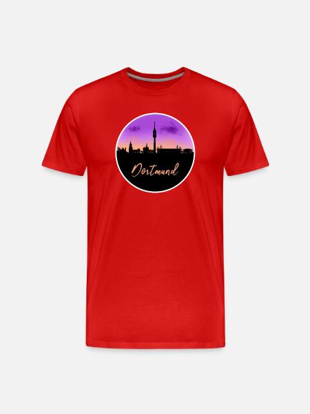 Dortmund Fine Skyline - Men's Premium Organic T-Shirt - red