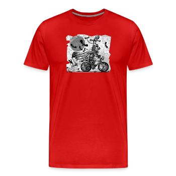 gothic Radfahrer - Männer Premium Bio T-Shirt - Rot - Vorne - Damien (186cm)