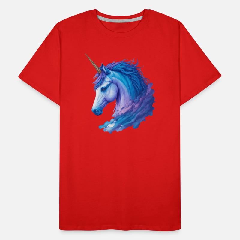 Cloud Unicorn dans les tons bleus T-shirt bio Premium Homme