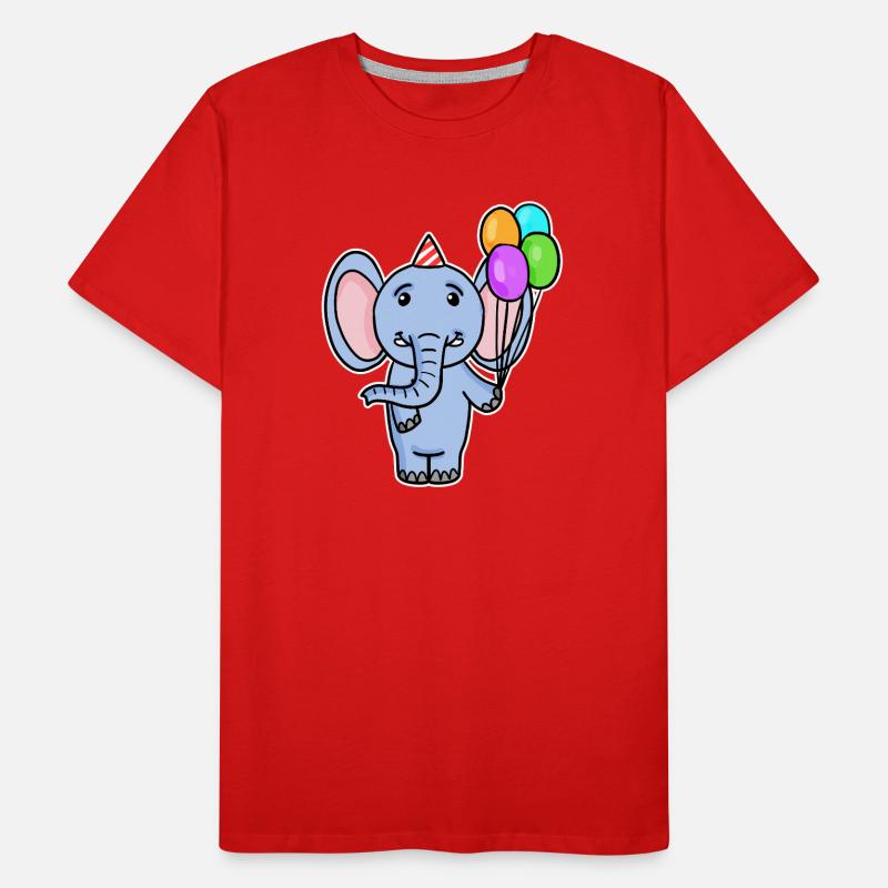Ballon d’anniversaire d’éléphant T-shirt bio Premium Homme