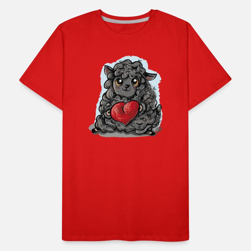 Schwarzes Schaaf Männer Premium Bio T-Shirt