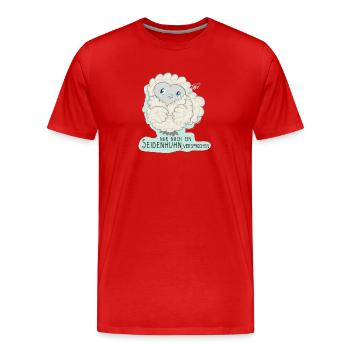 Lioba Seidenhuhn - Männer Premium Bio T-Shirt - Rot - Vorne - Damien (186cm)