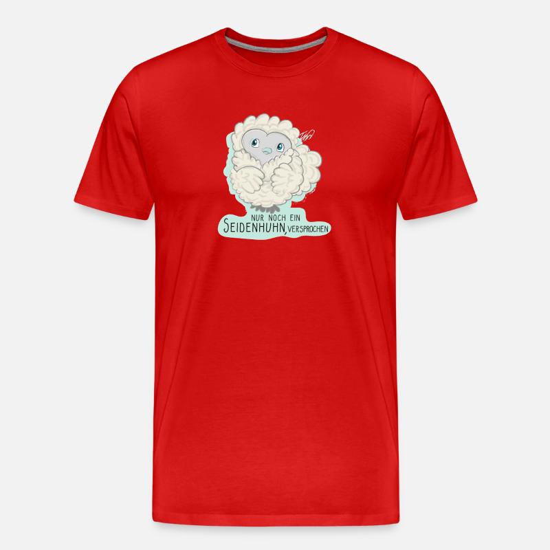 Lioba Seidenhuhn - Männer Premium Bio T-Shirt - Rot