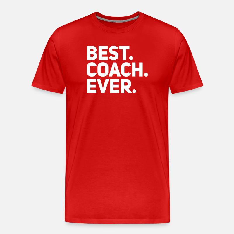 Bester Trainer aller Zeiten - Männer Premium Bio T-Shirt - Rot