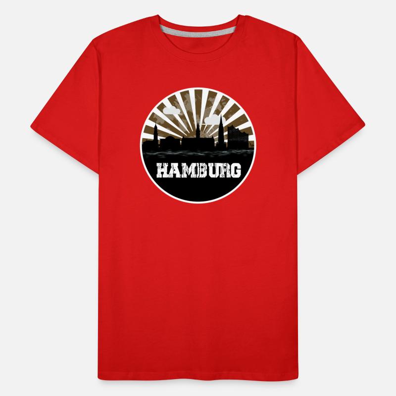 Match à domicile Hamburg Skyline T-shirt bio Premium Homme