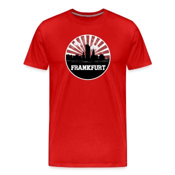 Francfort Skyline Match à domicile - T-shirt bio Premium Homme - rouge - Devant - Damien (186cm)