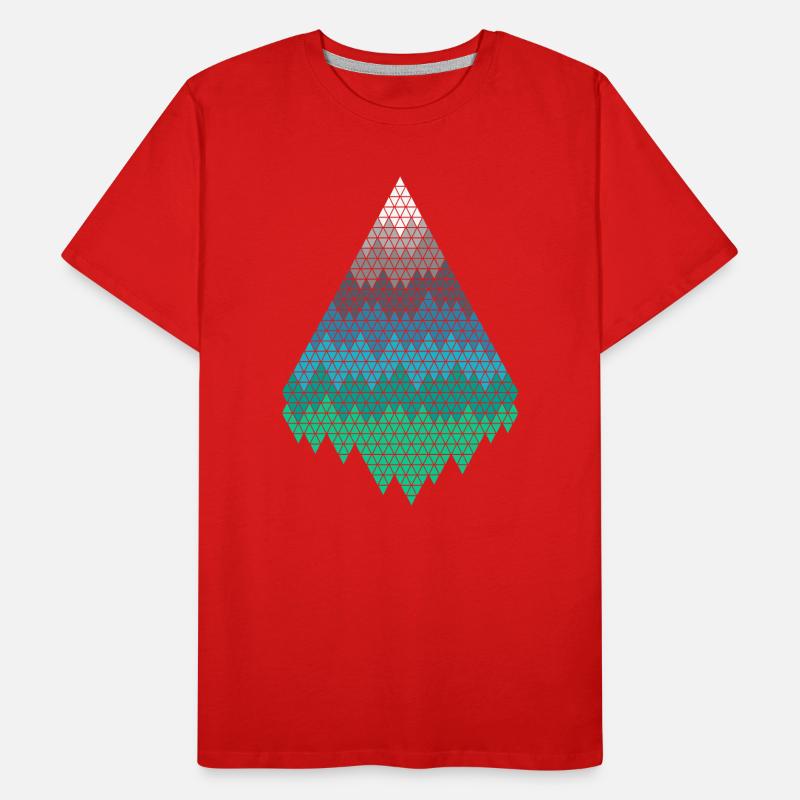 Pixel Mountains Men's Premium Organic T-Shirt