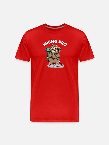 Hiking Hikers Hike Statement Trails - Men's Premium Organic T-Shirt - red