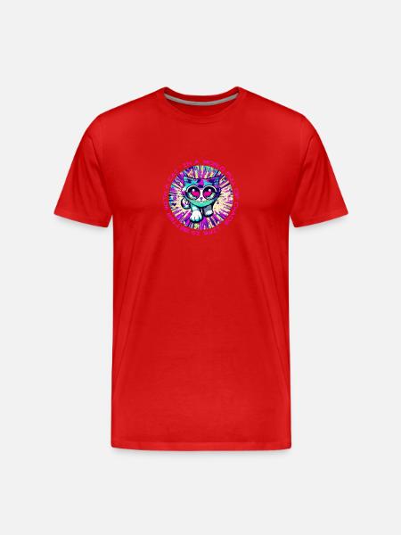 Chaos? Cat makes everything better! - Men's Premium Organic T-Shirt - red