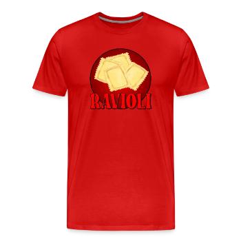 PÂTES RAVIOLIS - ITALIE - T-shirt bio Premium Homme - rouge - Devant - Damien (186cm)
