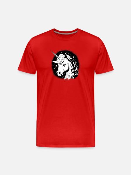 Goth Unicorn - Men's Premium Organic T-Shirt - red