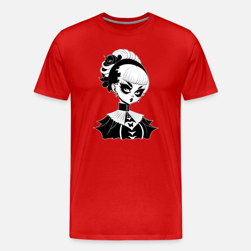 Gothic Hexe, Goth Hexerei - Männer Premium Bio T-Shirt - Rot